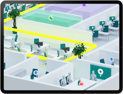 3d office smart building wayfinding indoor navigation